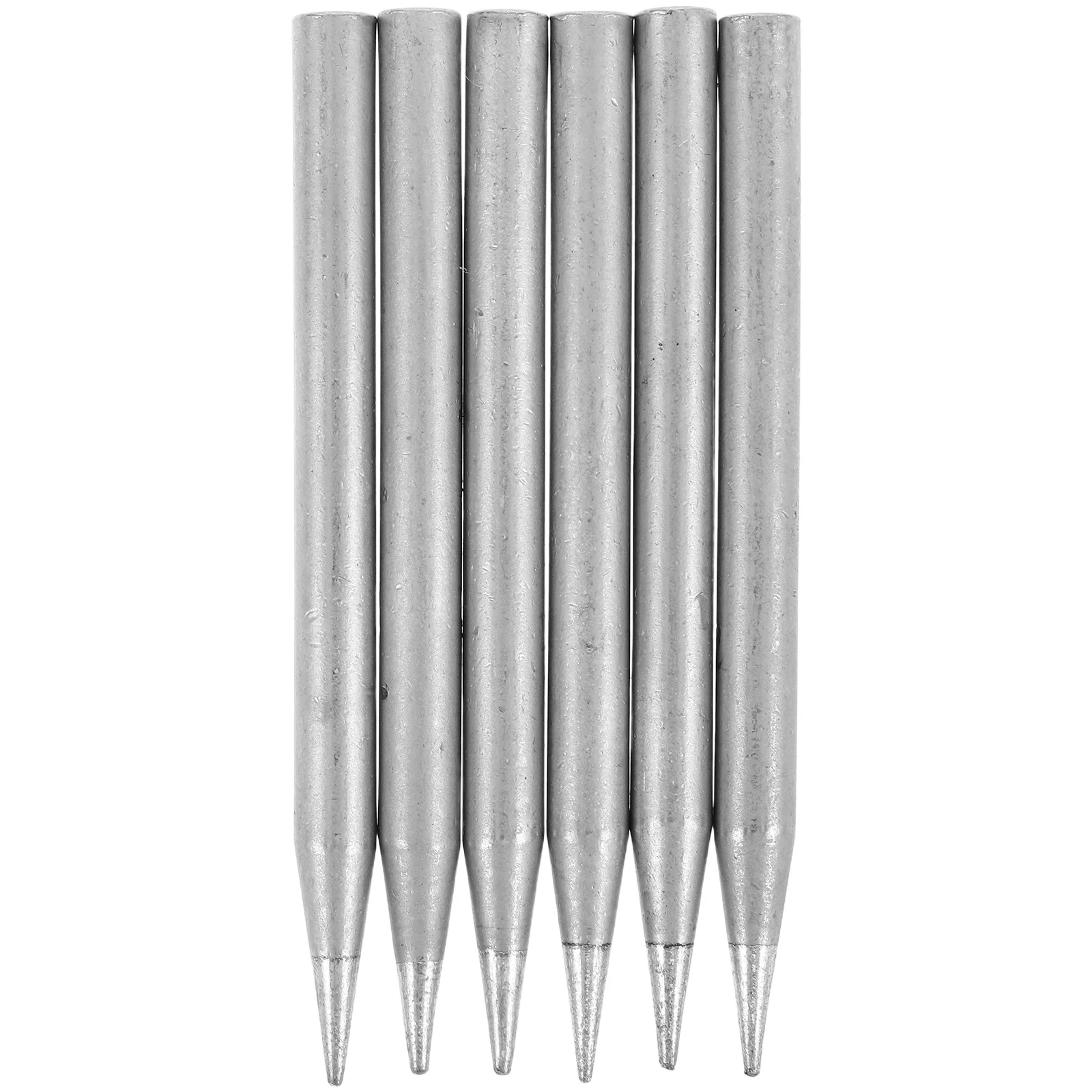 

6pcs Soldering Iron Tips Replacement Pointed Conical Tip For Electric Welding Station Universal Compatibility Diy Home Repair