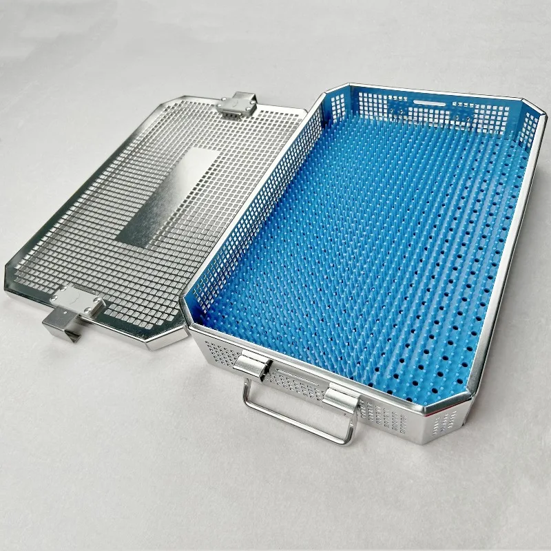 Stainless Steel Sterilization Box Surgical Instrument Basket Mesh Basket Tray High Temperature and Pressure Sterilizable