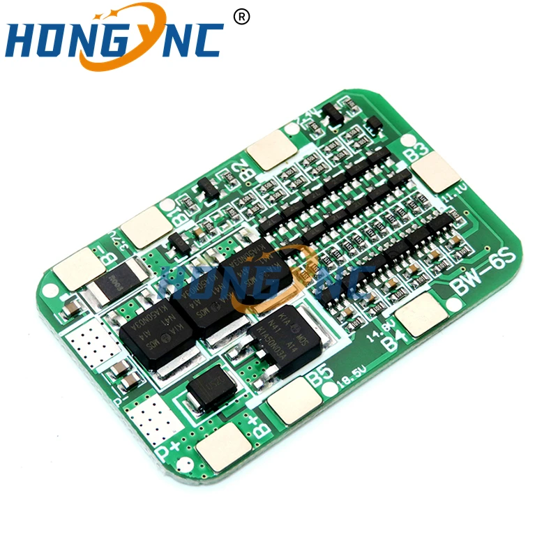 6S 15A 24V PCB BMS Protection Board For 6 Pack 18650 Li-ion Lithium Battery Cell Module