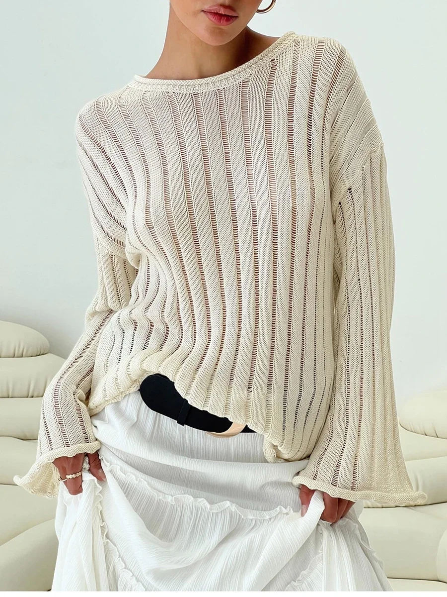 New Fashion Women Cute Sweaters Casual Solid Color Loose Warm Long Sleeve Pullover Basic Knitwear For Fall Streetwear S M L