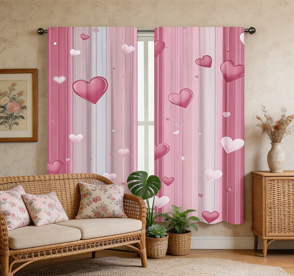 2PCS Digital Printed Curtains, - Home Decor Window Blinds 评论和价格