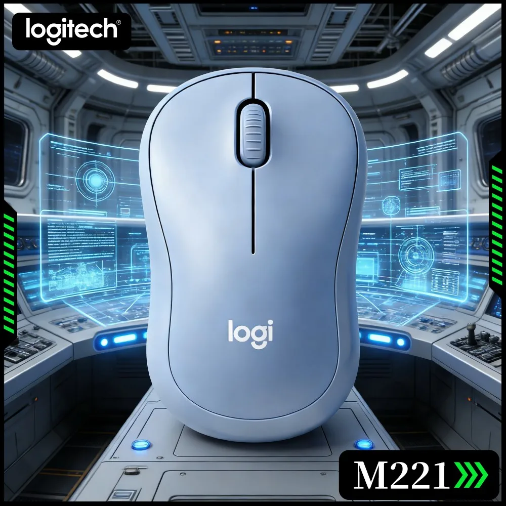 Logitech M221 Silent Wireless Mice 2.4G Plug And Play Light Weight Responsive Optical For Office Laptop Desktop Notebook Home
