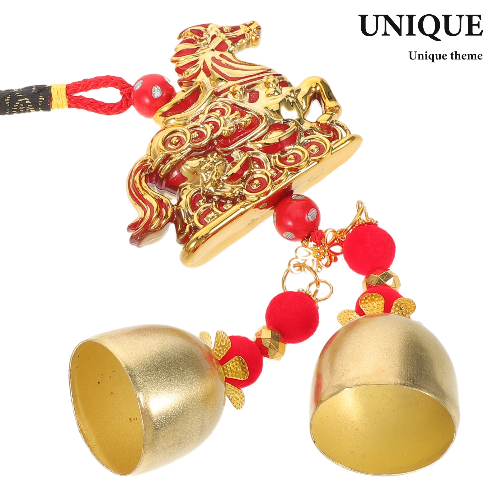 

2pcs Chinese New Year Horse Wind Chime Decorations Decorative Hanging Pendants Ornaments 2026 Horse Year Gift Feng Shui Pendant