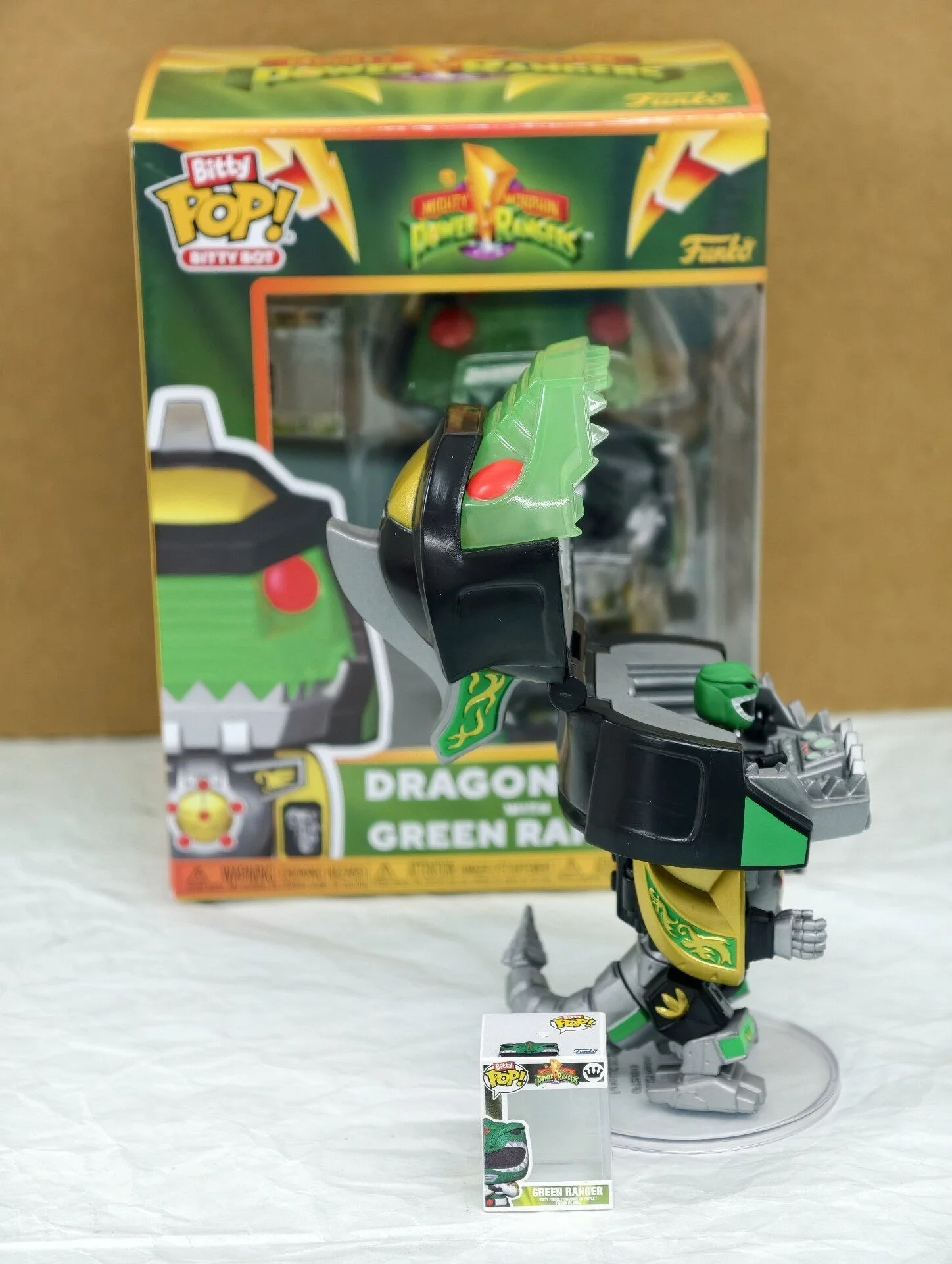 

Funko Bitty Pop! Bitty Bot Dragonzord with Green Ranger Figure Official Licensed Limited Edition Power Rangers Fans Toy Gift
