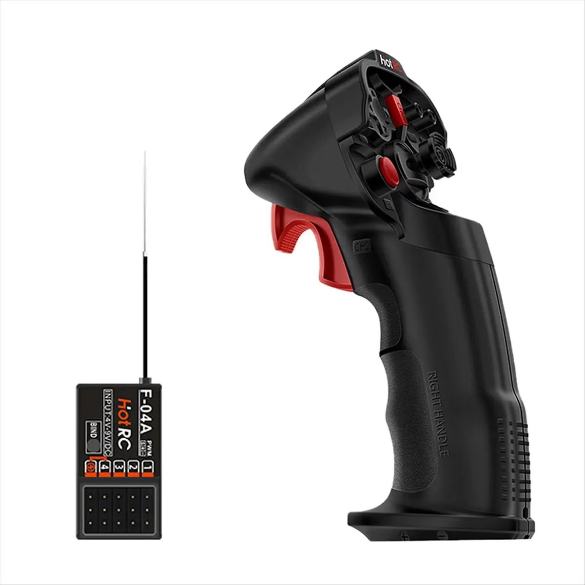 [A17I TOY] For DS4A 2.4G 4 Channel Single Hand RC Radio Transmitter with 4Ch Receiver Controller for RC Car Boat Tank Robot