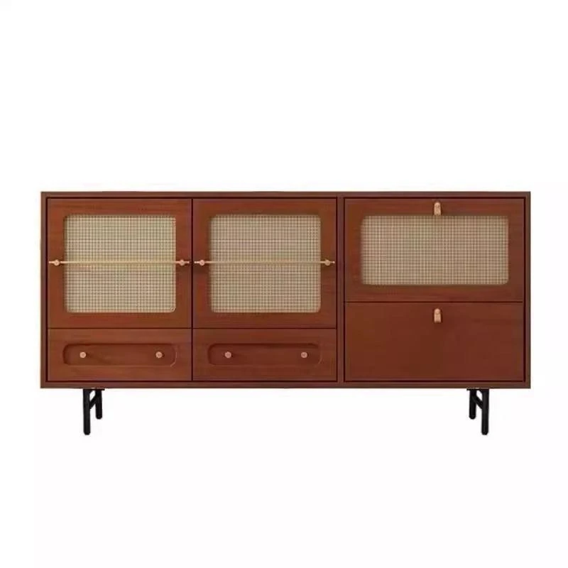 

Solid wood dining side cabinet, living room locker, household tea cabinet, integrated cabinet against the wall, locker