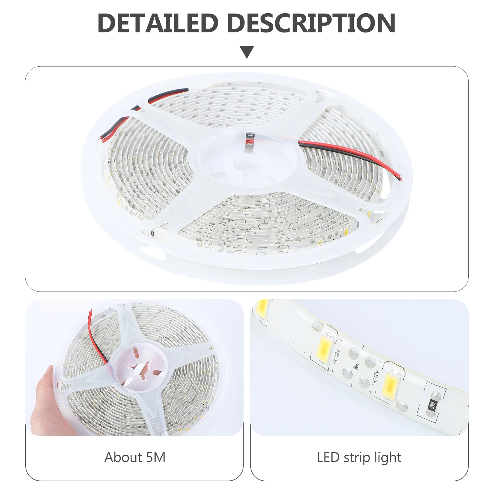 

5m 5730 Smd LED Strip Light 12V Waterproof IP65 Flexible Cuttable Joinable for DIY Projects Rgb LED Strip Light