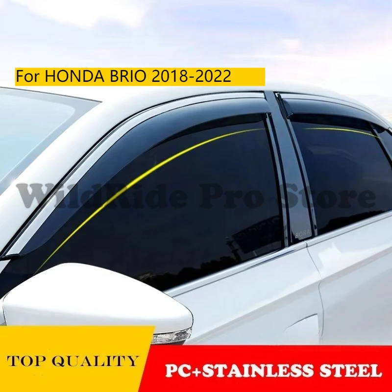 

Car Wind Guard Deflectors for HONDA BRIO 2018-2022 Accessories Window Visor Weather Rain Sun Shade Guard Vent Visor Auto Parts