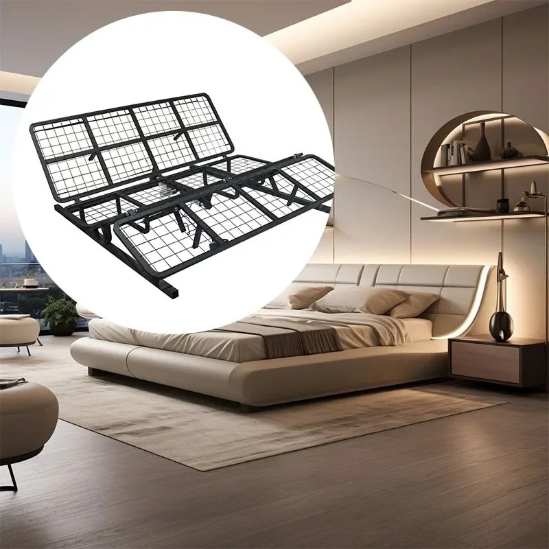 Adjustable different sizes, smart metal single and double full size base leg frame