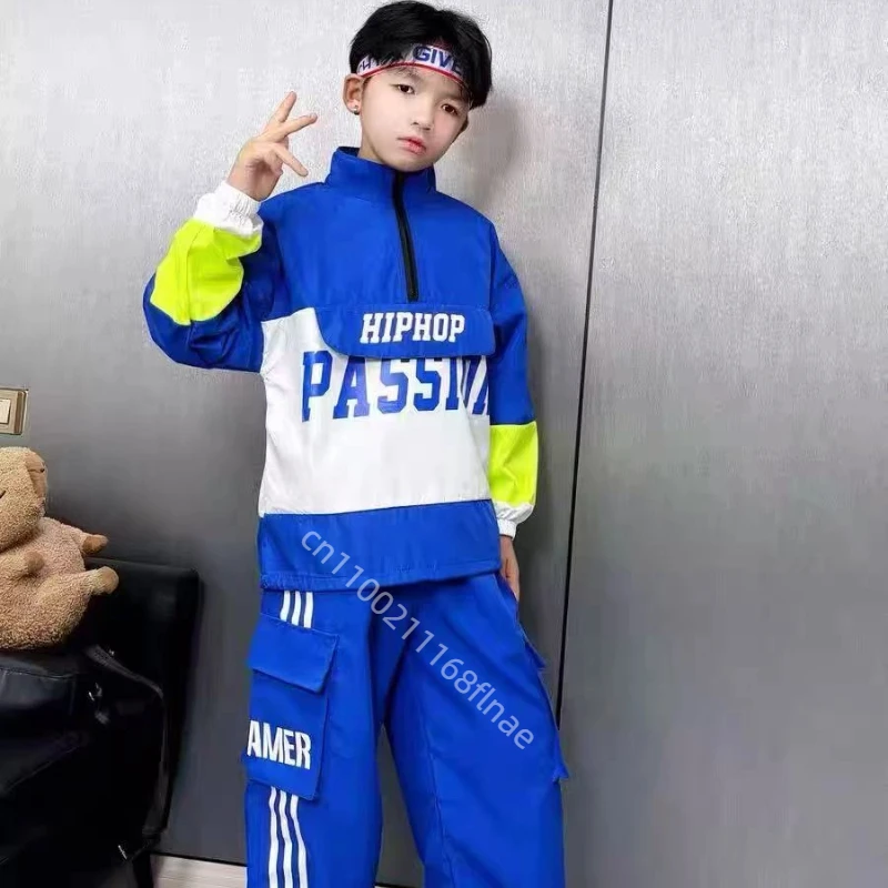 Traje de baile callejero para niños, disfraz de actuación de ceremonia de apertura para estudiantes de otoño, disfraz de actuación de baile de Jazz de Hip Hop para niños