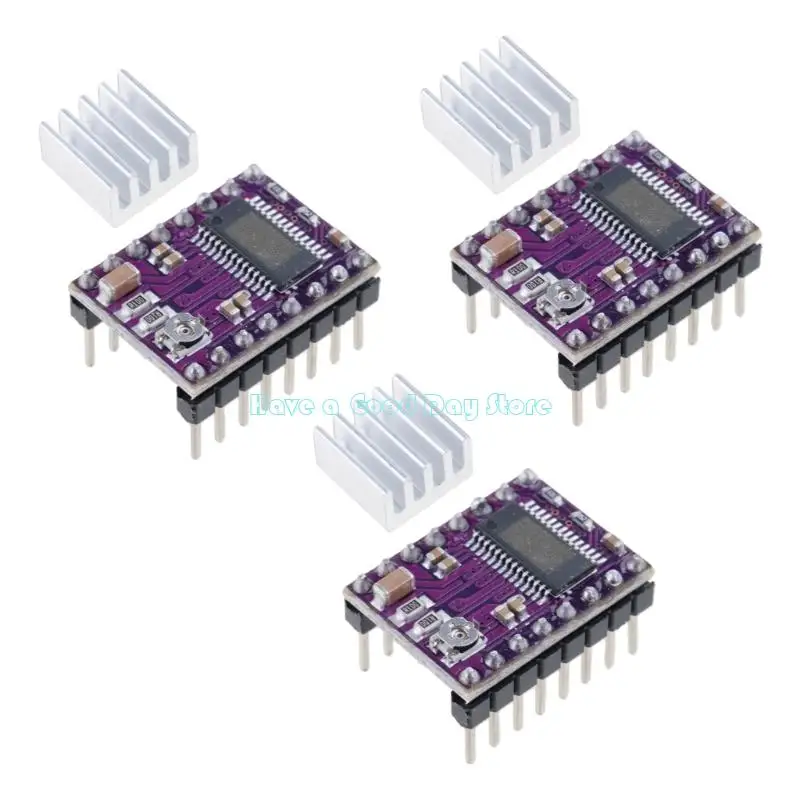 462D AT2100 Quiet Stepper Motor Driver Module With Heat Sink For 3D Printer Motherboards High Precise Stable Performances