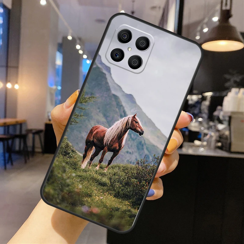 Cavalo caso de telefone para huawei p30 p20 p40 lite p50 pro p inteligente 2019 nova 5t honra 50 x8 x9 capa