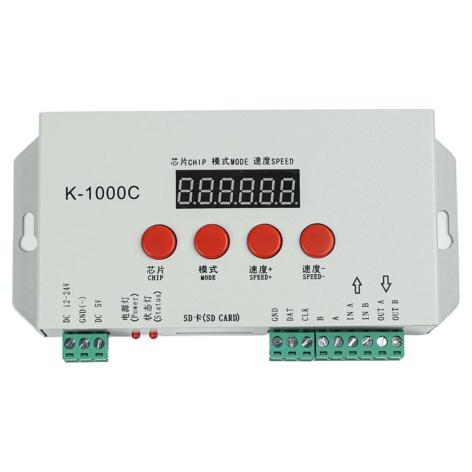 K-1000C LED Controller Strip Light Controller Programmable Controller LED Panel Smart ICs Including WS2812B, WS2811