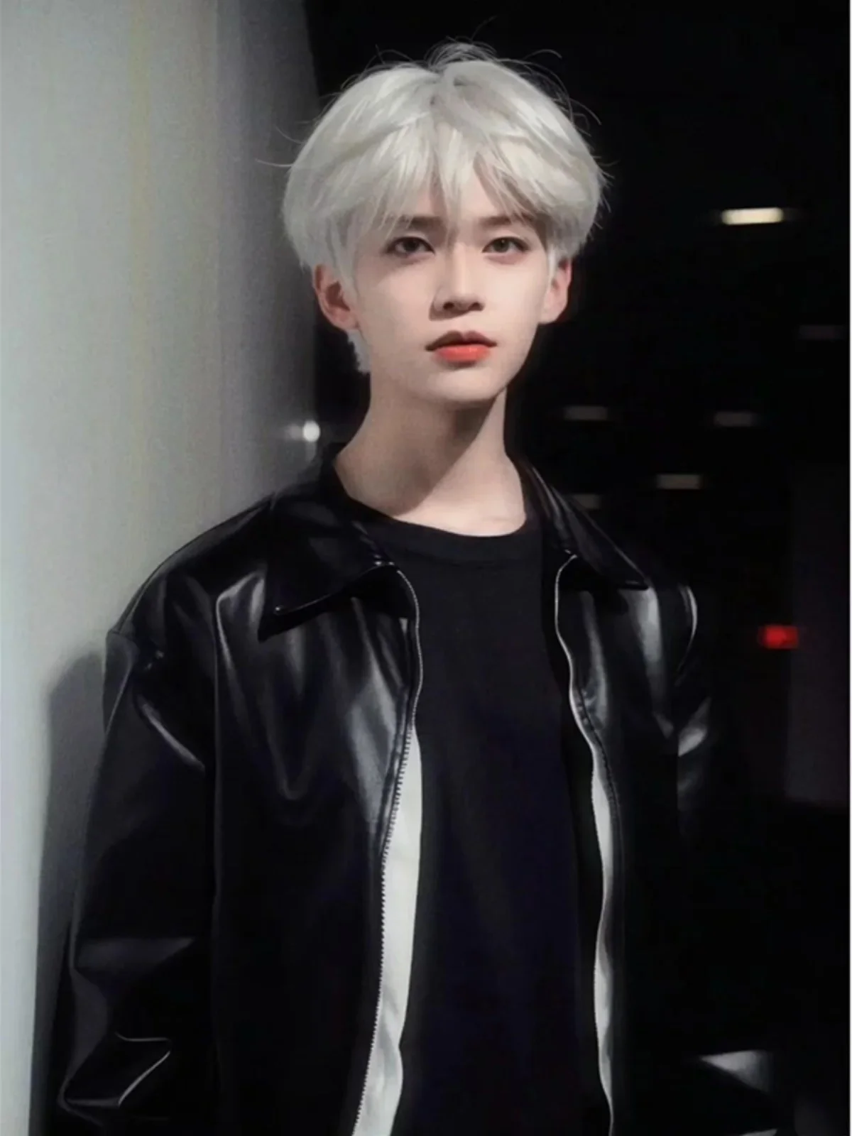 

Bla Cleanfit Padded oulder PU Leather Jaet Men's Sli American Sle Biker Harrington Jaet Youth Trend Winter Oute...