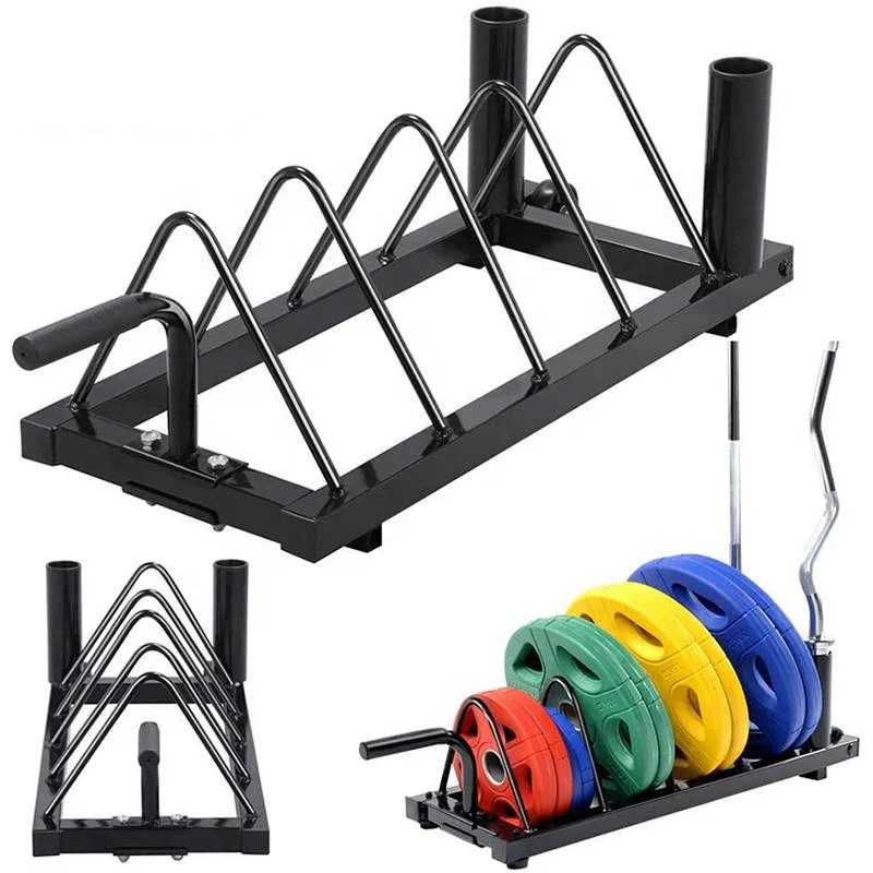 

Commercial Foldable Durable Portable Barbell Weight Plate Storage Rack for Fitness Bumper Plate Holder