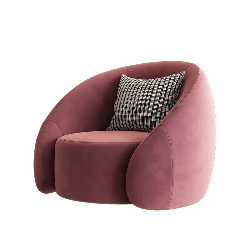 Light luxury leisure chair, single sofa, Nordic bedroom living room, reclining and rotating, balcony leisure table and chairs