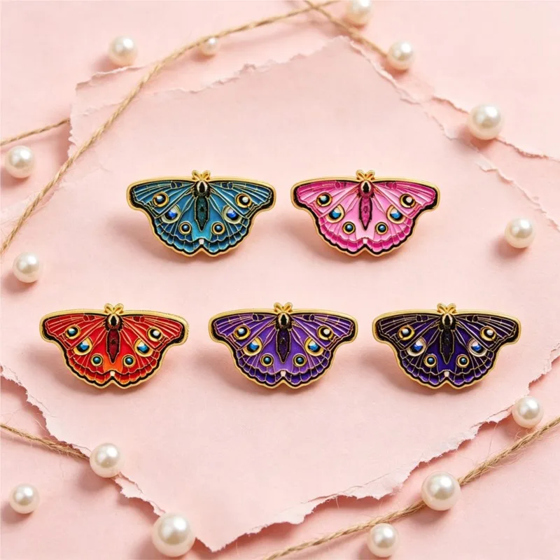 Butterfly Moth Bird Cat Sunflower Rose Floral Enamel Pin Cute Wildlife Lapel Brooch Hat Clothes Decor Badge Gift Accessories