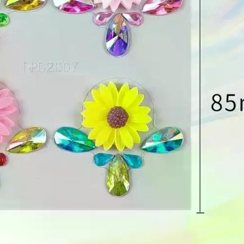 Body Jewelry Stickers - Rave Makeup 3D Face Rhinestone Stickers