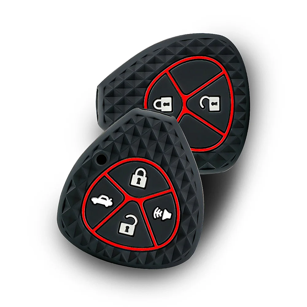 Key Holder Case for Toyota Yaris/Vitz Auris Mk I 2007 Corolla Verso Hilux 7 RAV4 Porte Camry Car Key Cover Keychain 2/4 buttons