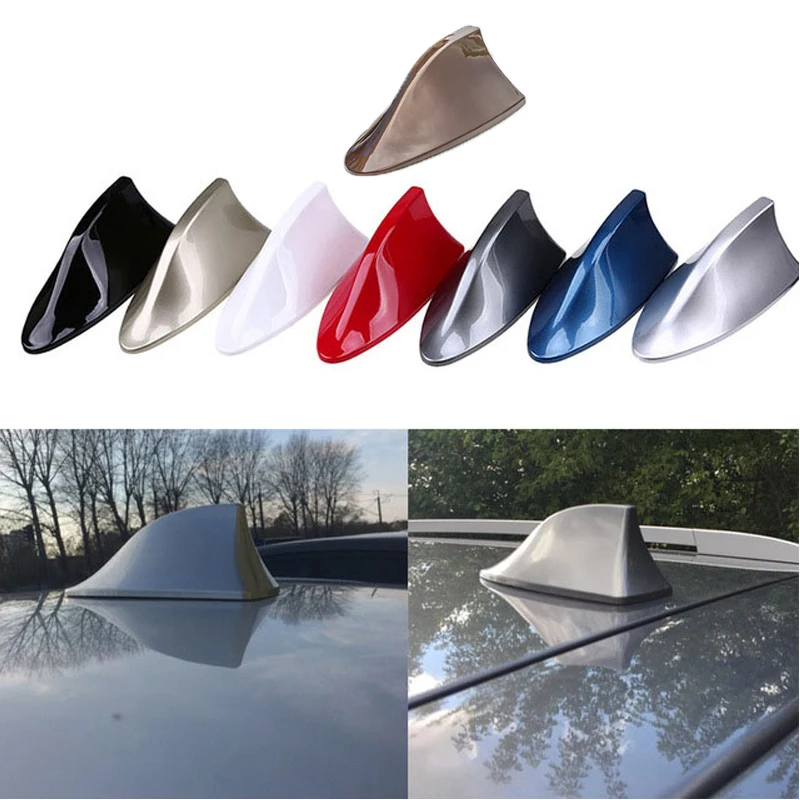 No Punch Hole Car Radio Shark Fin Car Shark Antenna Radio Fm Signal Design Suitable for All Car Antenna Car Styles