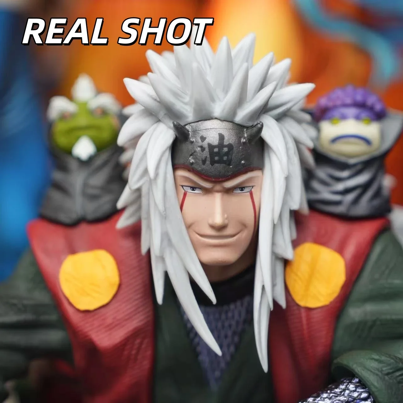 【HY STUDIO】Jiraiya Figure Sitting Pose Shippuden Anime Model Statue Collectible Toy Gift for Fans Decoration