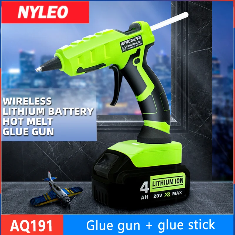 Cordless lithium hot melt glue gun compatible with DEWEI Makita Miwoki Baidu lithium battery