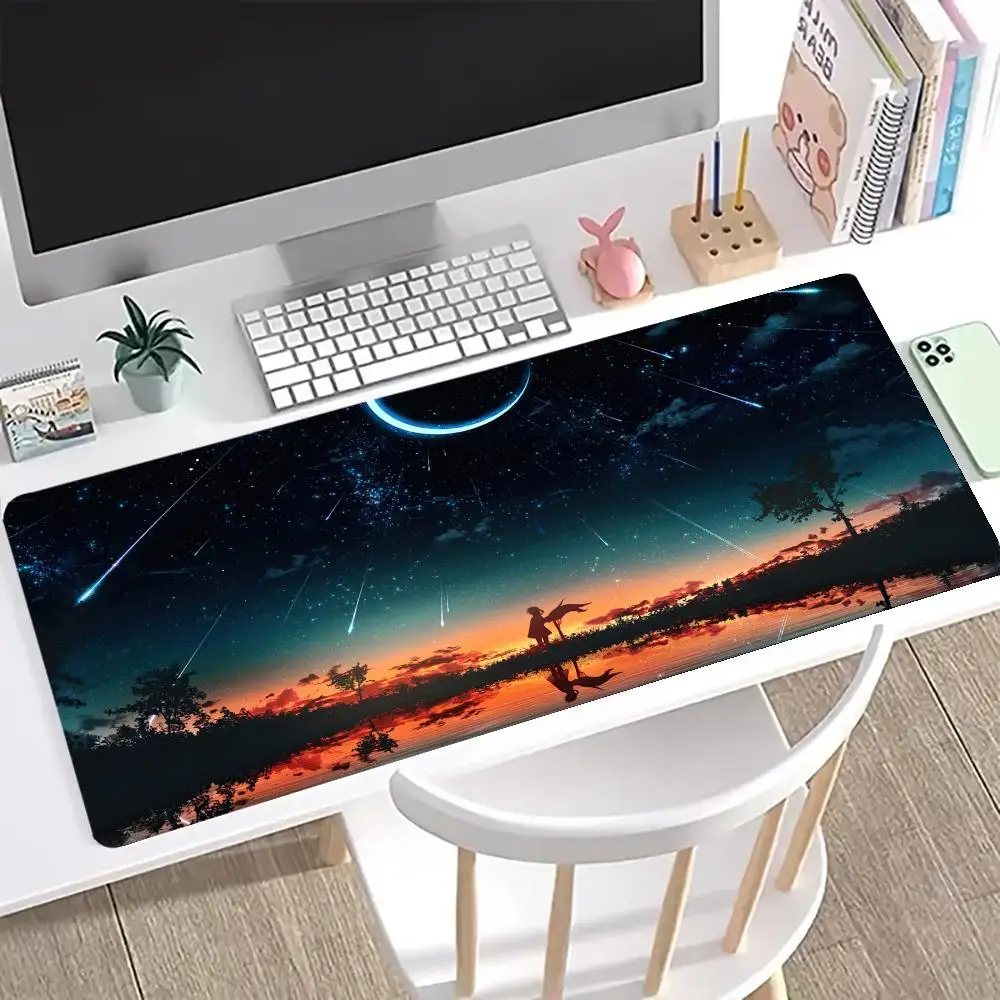 Meteor Shower Mouse Pad XL Computer Accessories Office Game Table Mats Rubber Anti-slip Gaming Keyboard Mousepads XXL Desk Pads