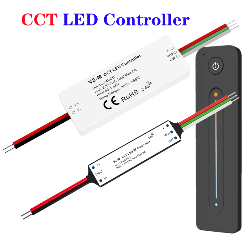 SKydance 2CH Φ контроллер DC 12V 24V 2,4 GHz дистанционный контроллер Φ Светодиодная лента теплый белый холодный белый фотоэлемент