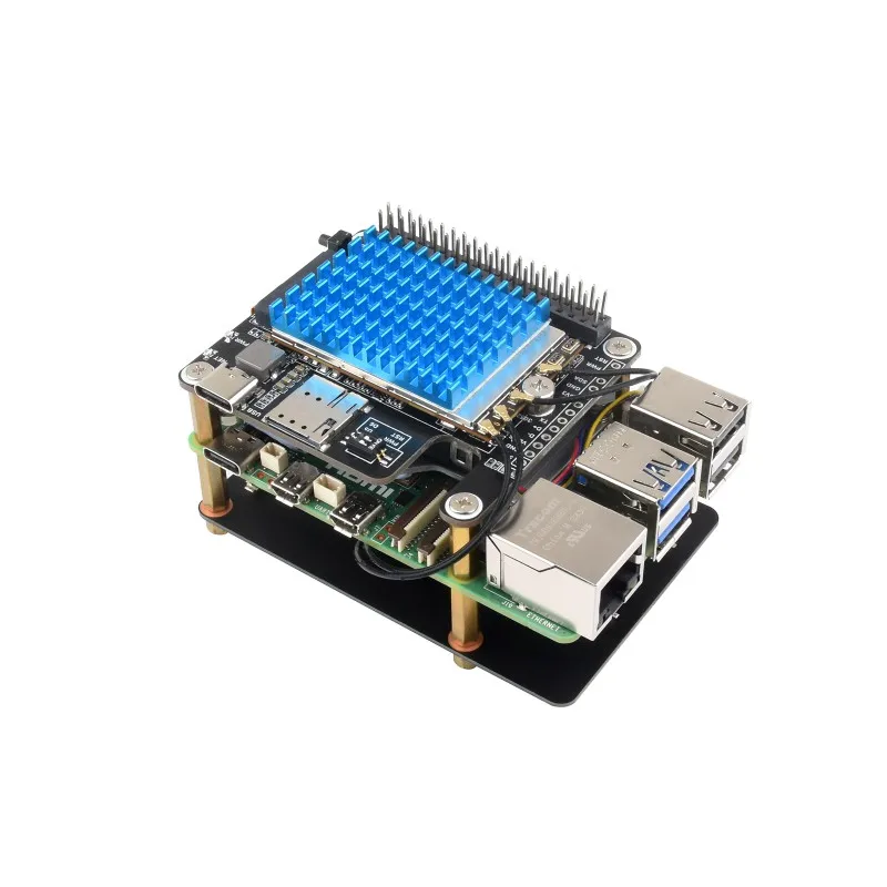 PCIe to 5G/4G/3G HAT designed for Pi 5,Compatible with 3042/3052 packages SIMCom/Quectel 5G modules,Options For 5G Module