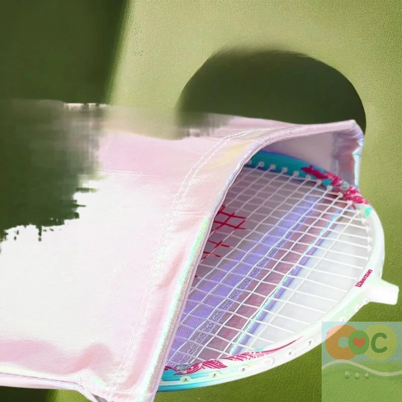 

1 шт., бархатный чехол для свежей ракетки для бадминтона, прочная мягкая сумка для хранения, карман на шнурке, портативный защитный чехол для теннисной ракетки