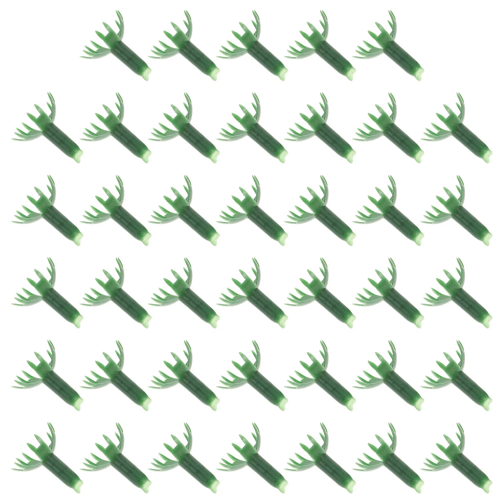 

40pcs Artificial Calyxes Plastic Receptacles For Crafts Diy Wedding Cake Decor Green Fake Flower Sepals Dried Flower Arrangement