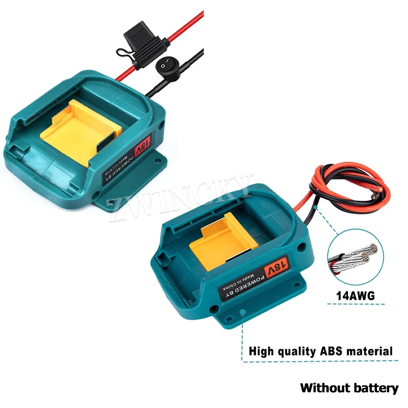 Power Wheels Adaptor for Makita 18V Li-ion Battery Power Mount Connector DIY Adapter Dock Holder for Power Tool RC Toys Robotics