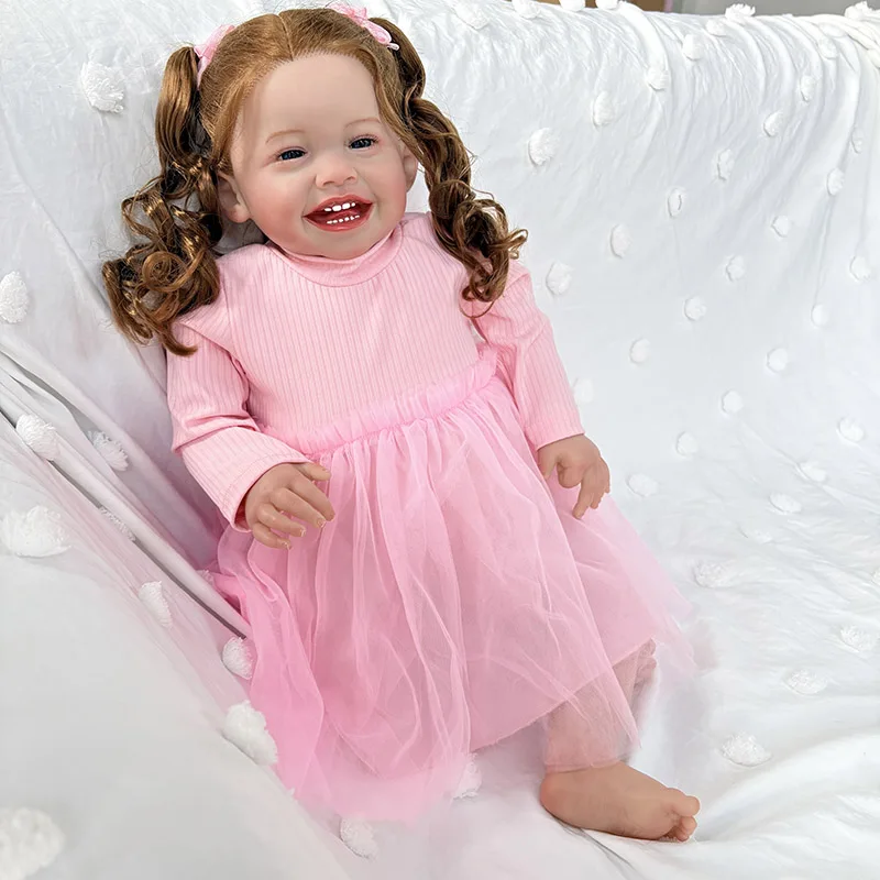 60CM 24 Zoll Reborn Kleinkind-Babypuppe Beliebte Fröhliche Baby Mila zum Verkauf Geburtstags- und Weihnachtsgeschenke Spielzeug Dropshipping Muñecas Bebe Reborn