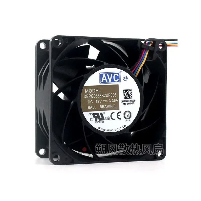 for AVC DBPG0838B2UP006 8038 12V 3.36A Industrial Control PWM Temperature Speed Regulation High Performance Fan