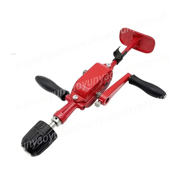 Stainless Steel Hand Drill 0.8-10mm Drill Chuck Two Gear Hand Drill Automatic Miniature Hand Crank Tapping Machine for Wood