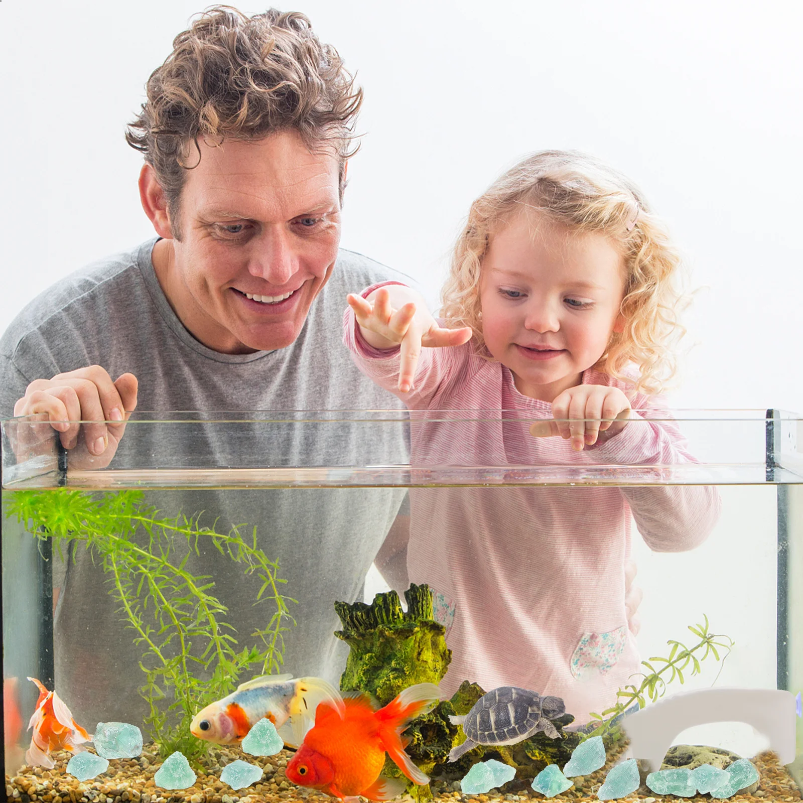 

1Set Aromatherapy Scented Stone Green Fluorite Decorative Home Furnishings Natural Craft Ornament for Aquarium Decor Fish Tank