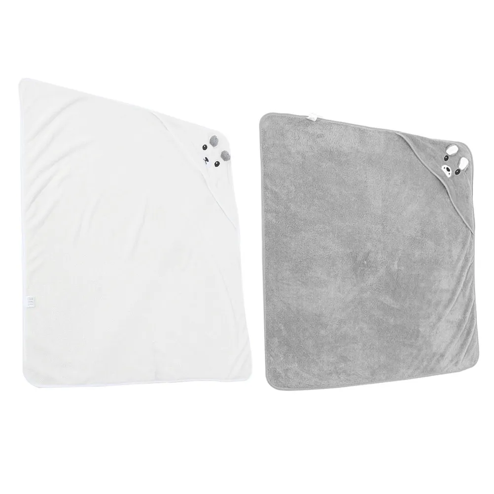 

2Pcs Kids Bath Shower Gift Super Absorbent Quick Dry Bath Towel with Hood for Toddlers Children Bathroom