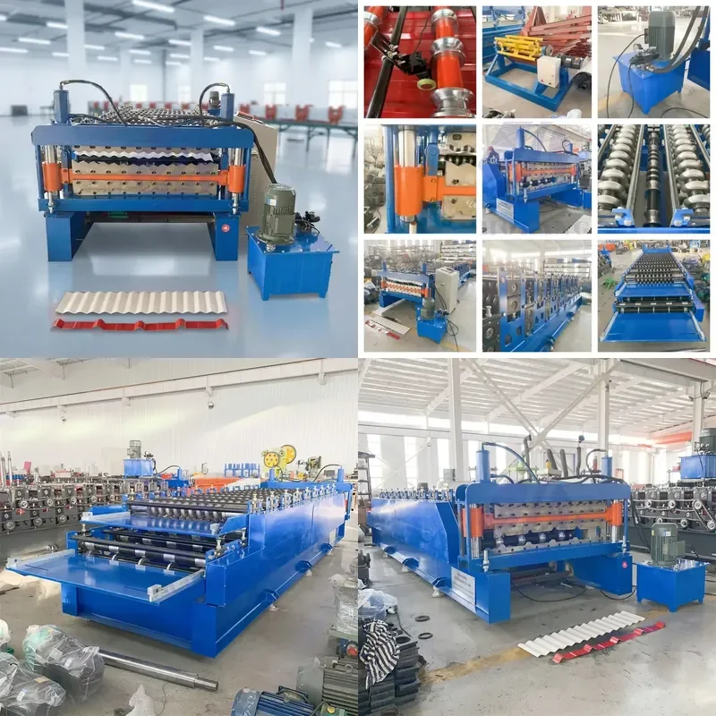 for New Automation Ibr Roofing Sheet Iron Corrugated Roof Sheeting Metal Double Layer Roof Tile Panel Roll Forming Machine