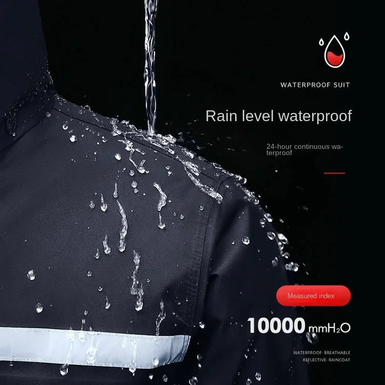 Tragbare Poncho Erwachsenen Split reflektierende Poncho Regenmantel Regen hose Set elektrische zum