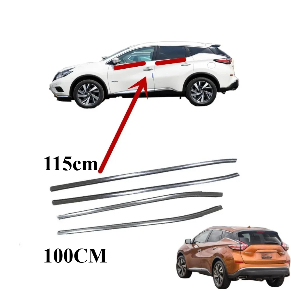 4 Pcs Outside Window Glass Rubber shell for Murano 2015-2021 Sealing Strip Glass Protect Weatherstrip Accessories