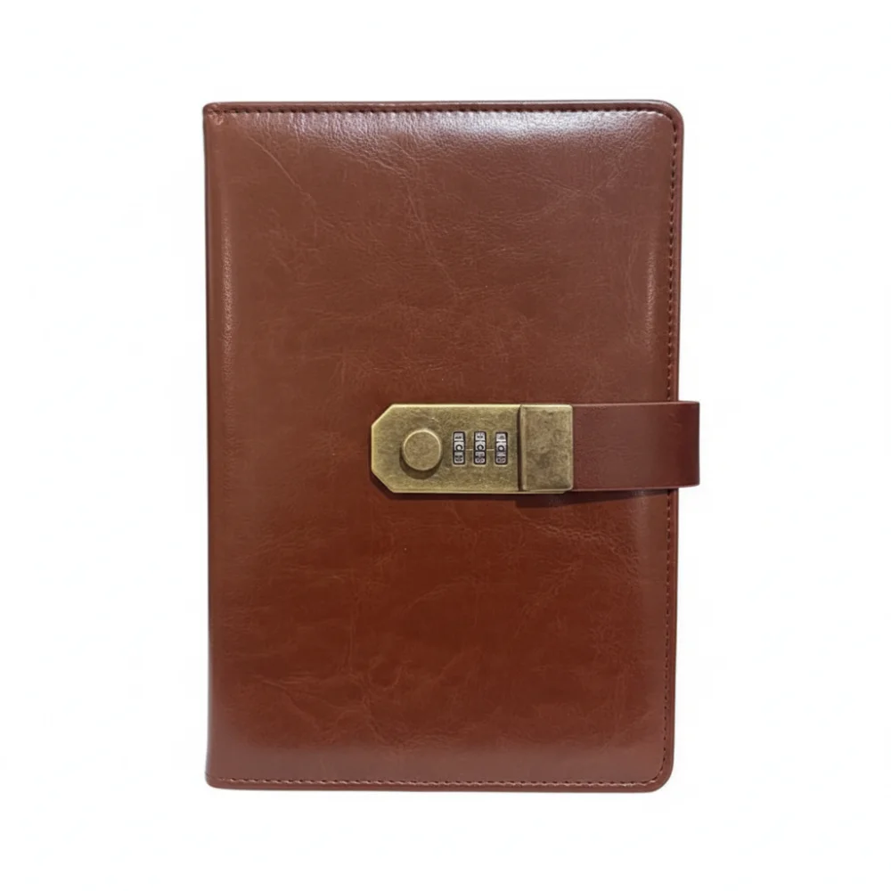 200 Pages A5 Notebook with Coded Lock Protecting Secrets Password Lock Notebook Portable Waterproof Student Notepad Stationery