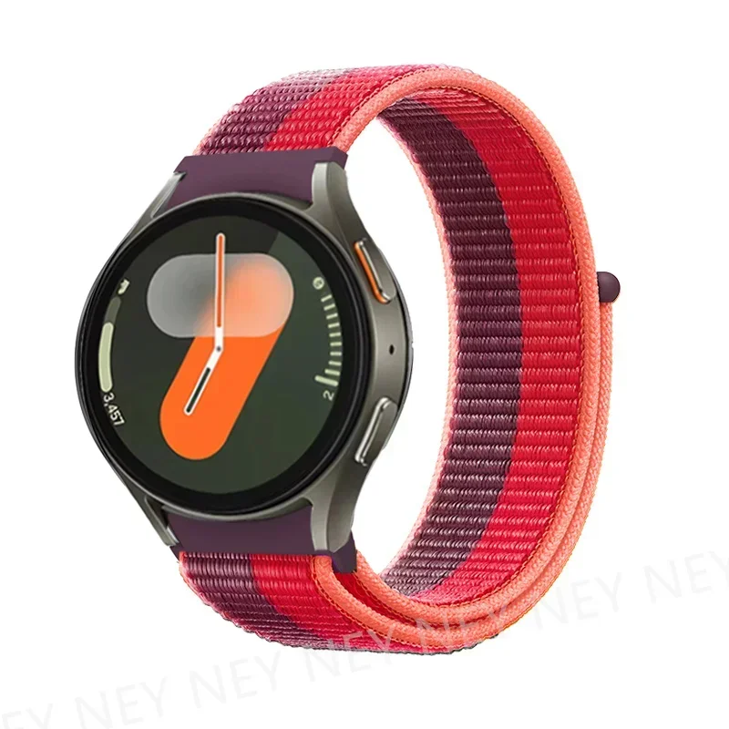 Geen gaten nylon lusband voor Samsung Galaxy Watch 7/FE/6/4/classic/5 pro 44mm 40mm sportarmband Galaxy Watch7 riemaccessoires