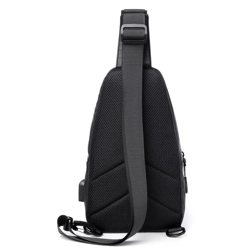 

Многофункциональная мужская нагрудная сумка из ткани Оксфорд, большая вместительная уличная сумка через плечо, USB-зарядка, регулируемый ремень