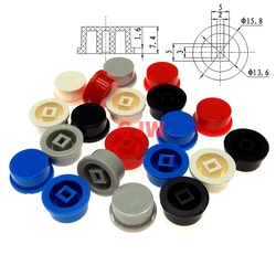 50Pcs Tactile Push Button Switch Cap 10mm Applies to 5.8*5.8 7*7 8*8 8.5*8.5 Self-locking Switch Button Cap A03 Switch caps