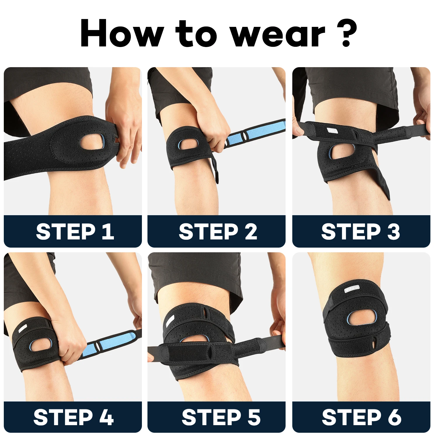 1PC Pressurized Knee Wrap Sleeve Support Bandage Pad Elastic Braces Knee Hole Kneepad Safety Basketball Tennis Cycling image 6