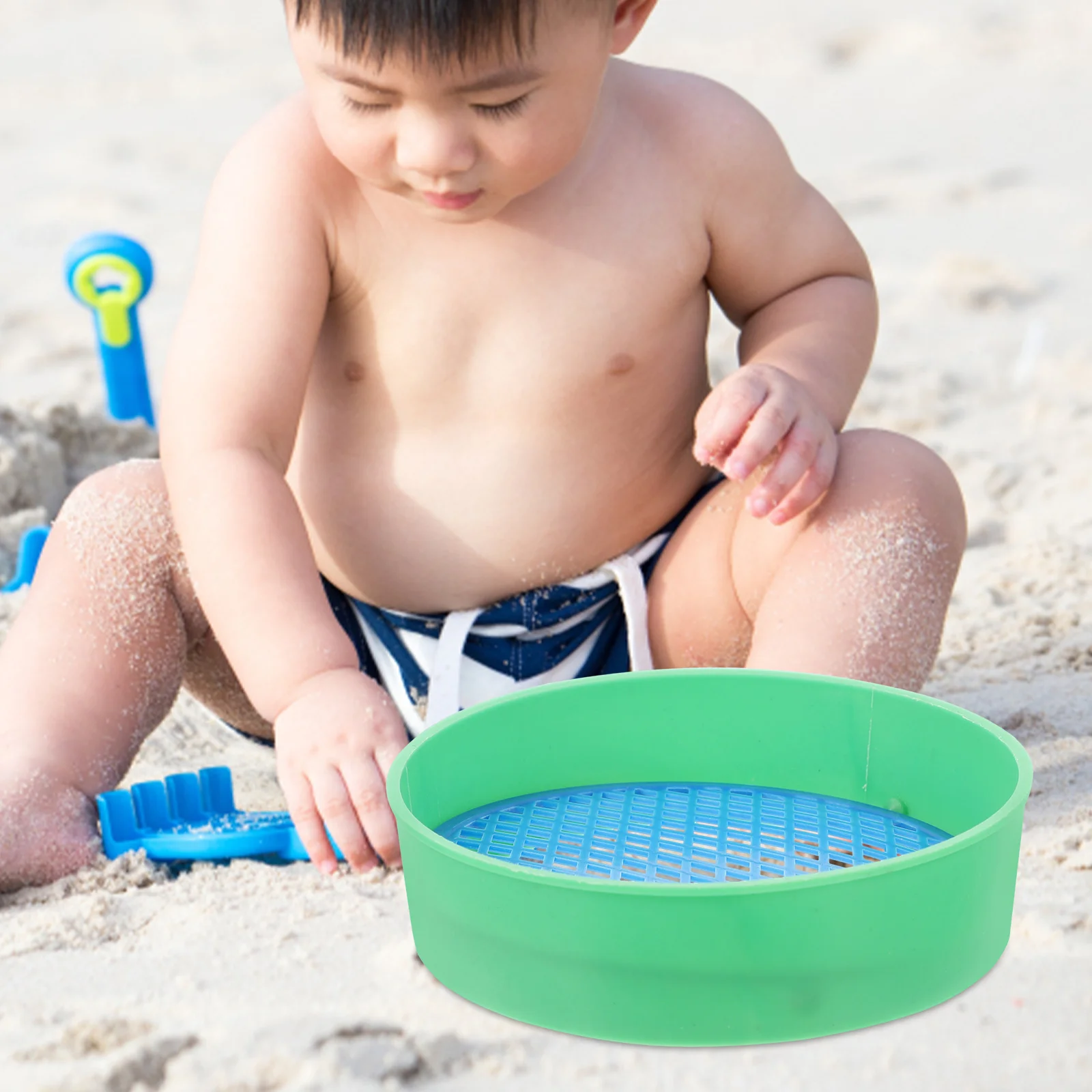 

4 Pcs Sand Castle Toys for Beach Sandbox Kids Sieve Sieves Digging outside Plastic Strainer