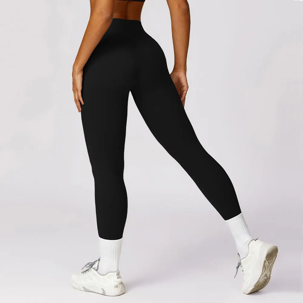 Pantalones de Yoga para mujer, mallas largas de cintura alta con realce de caderas, ropa de entrenamiento para gimnasio