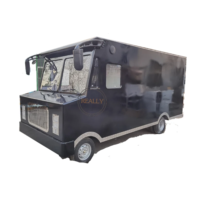 

Electric Catering Trailer Food Truck Mobile Kitchen BBQ Steak Pizza Bubble Tea Coffee Food Cart For Sale Customizable