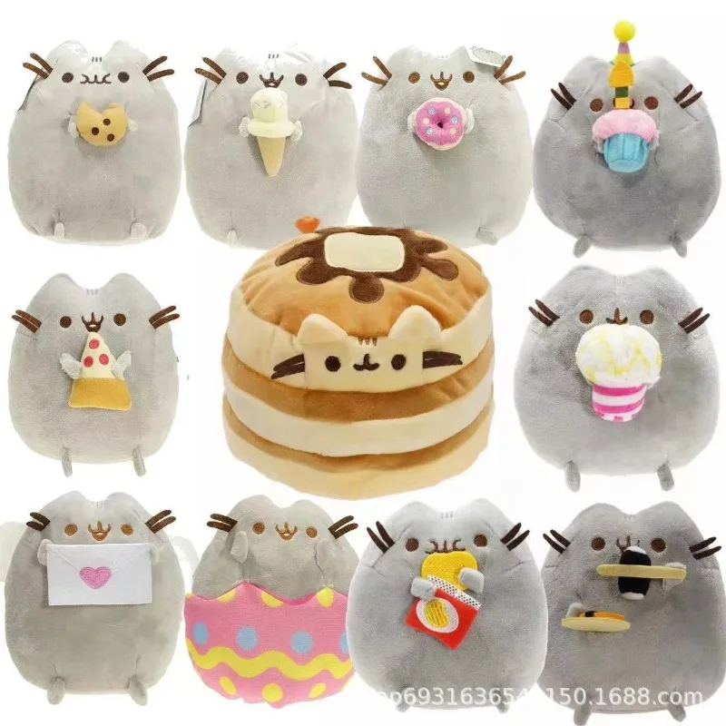 

Новая плюшевая игрушка Kawaii 13-18 см, кукла Pusheen Grey Cat, мягкая плюшевая игрушка, кукла-кошка, детский подарок на день рождения, Рождественский подарок