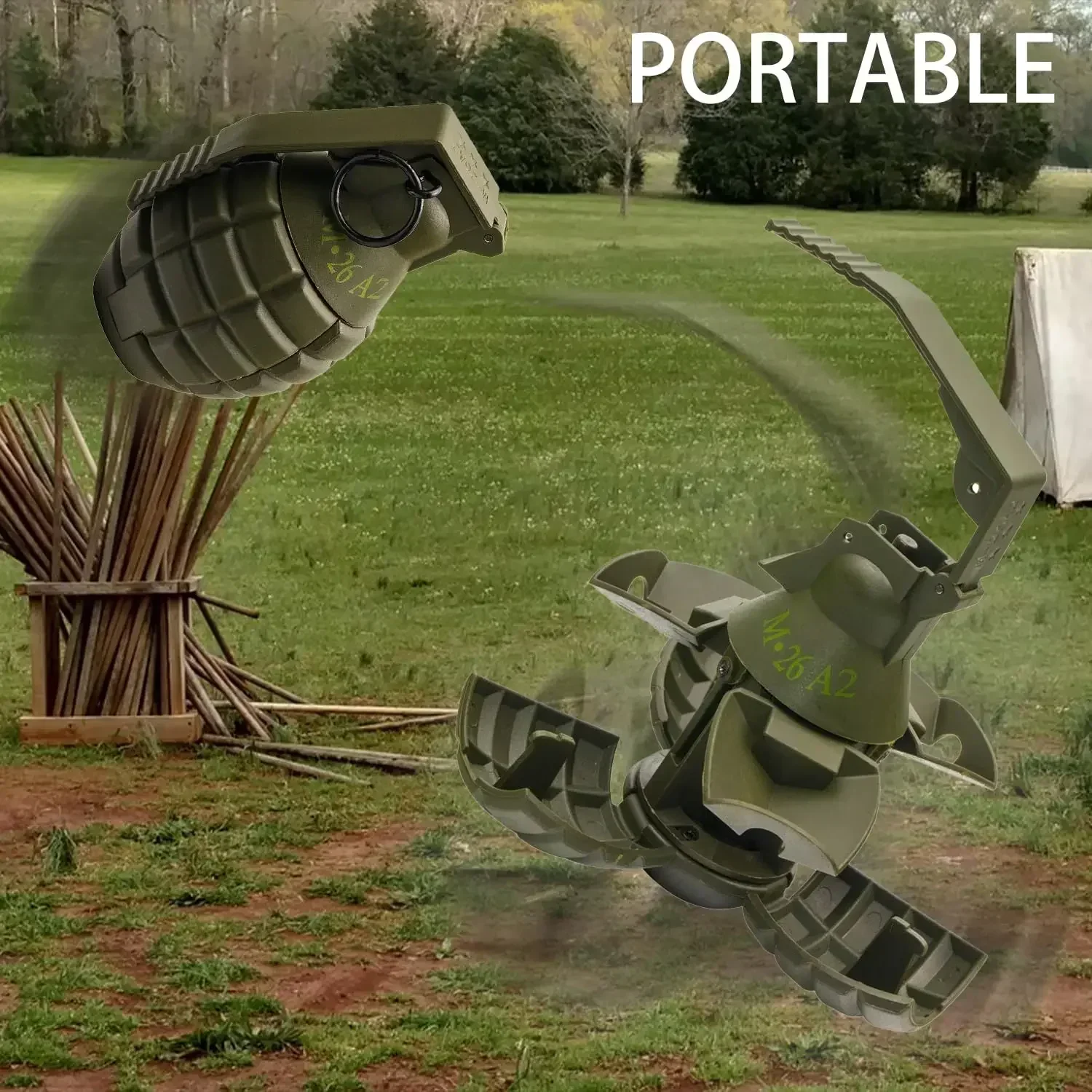 قنابل يدوية تكتيكية Airsoft Toys1 قطعة من البلاستيك M26 نموذج زنبركي يعمل بالطاقة تأثير حلقة سحب لعبة قنبلة يدوية مائية لهدية 14+ للأولاد #5